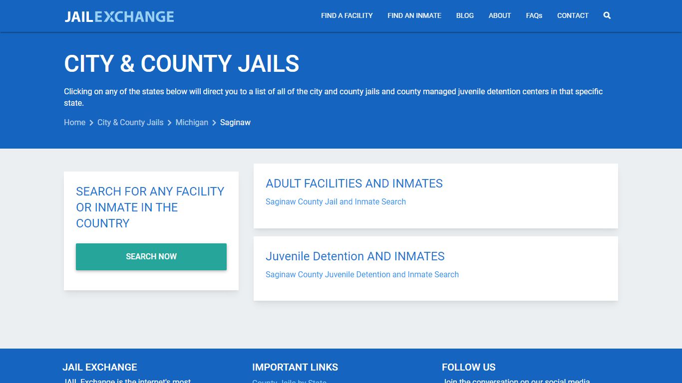 City & County Jails | Michigan | Saginaw | JailExchange
